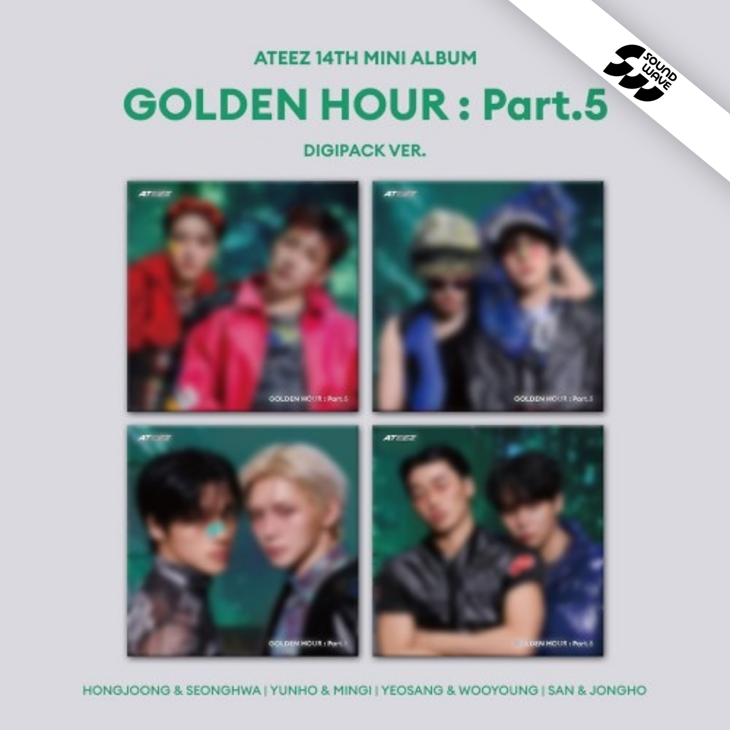(POB) ATEEZ – GOLDEN HOUR : Part.5 (14th Mini Album) – Digipack Unit Ver.