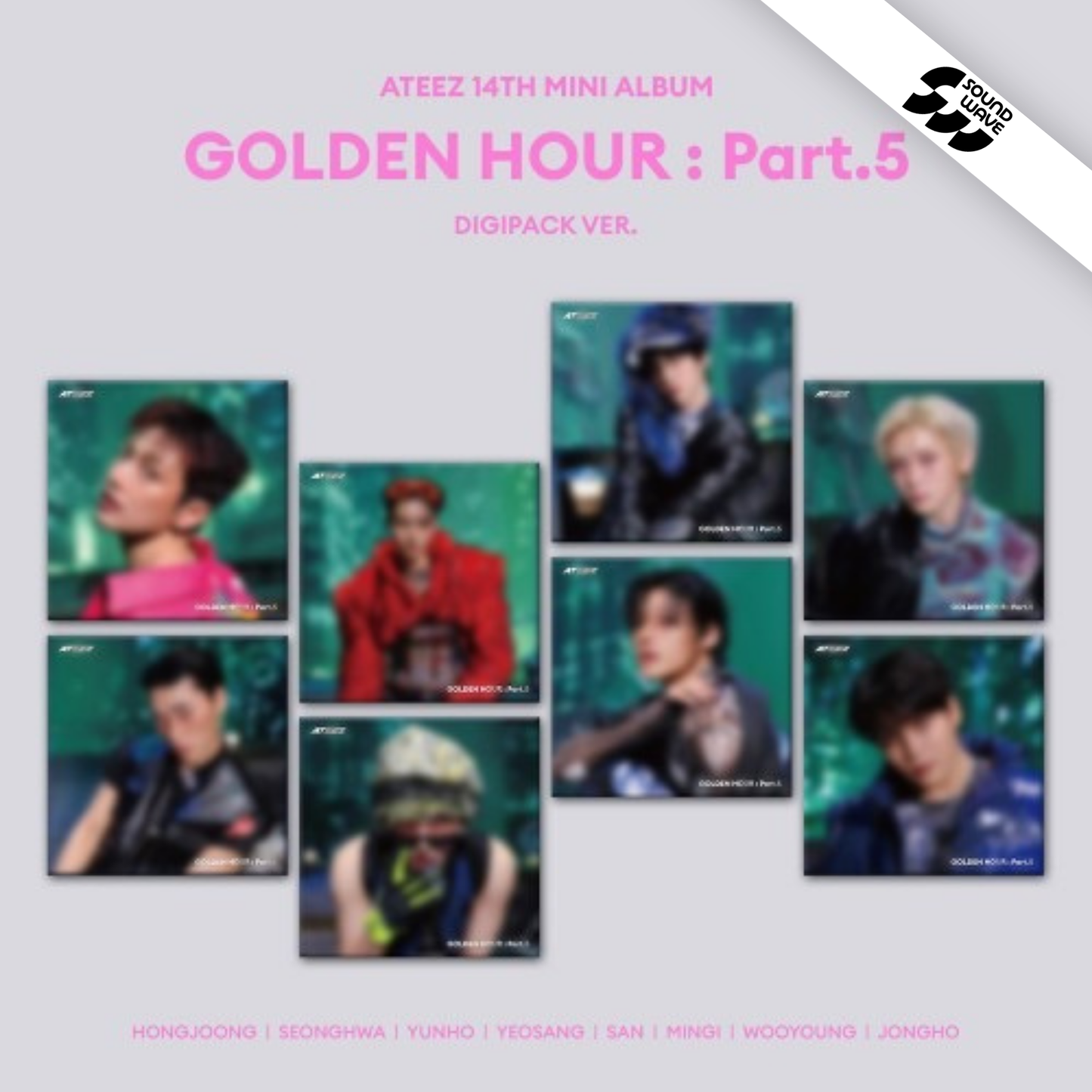 (POB) ATEEZ – GOLDEN HOUR : Part.5 (14th Mini Album) – Digipack Ver.